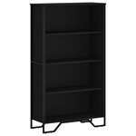 vidaXL Bibliothèque noir 80x31x137 5 cm bois d'ingénierie