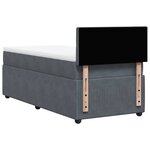 vidaXL Sommier à lattes de lit et matelas Gris foncé 90x190 cm Velours