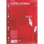 Pqt 50 copies doubles perforées 200 p grands carreaux 70g CALLIGRAPHE