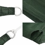 vidaXL Voile d'ombrage 160 g/m² Vert foncé 4x4 m PEHD