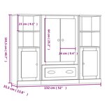 vidaXL Buffets 3 Pièces blanc brillant bois d'ingénierie