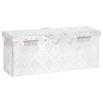 vidaXL Boîte de rangement Argenté 50x15x20 5 cm Aluminium