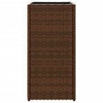 vidaXL Jardinière marron 30x30x60 cm résine tressée
