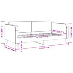 vidaXL Lit de repos sans matelas gris foncé 90x190 cm tissu