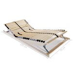 vidaXL Sommier à lattes avec 28 lattes 7 zones 70 x 200 cm