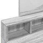 vidaXL Coiffeuse avec miroir sonoma gris 80x41x144 5 cm