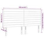 vidaXL Tête de lit à LED Taupe 160x5x118/128 cm Tissu
