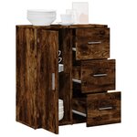 vidaXL Buffet chêne fumé 60x31x70 cm bois d'ingénierie