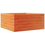 vidaXL Jardinière cire marron 50x50x23 cm bois de pin massif