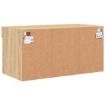 vidaXL Meuble TV avec lumières LED chêne sonoma 60x30x30 cm