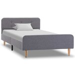 vidaXL Cadre de lit Gris clair Tissu 100 x 200 cm