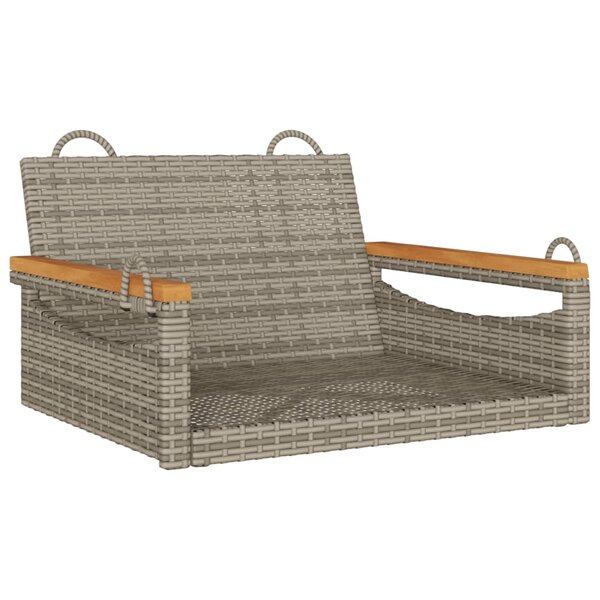 vidaXL Balancelle gris 63x62x40 cm résine tressée