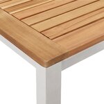 Set de salle à manger jardin 5 pièces en bois massif d'acacia vidaXL