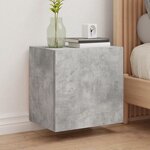 vidaXL Meubles TV muraux 2 Pièces gris béton 40 5x30x40cm bois ingénierie