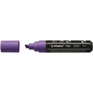 Marqueur pointe large FREE acrylic T800C violet STABILO