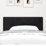 Cabeçal LED vidaXL Noir 90 cm en Velours avec Coussins Boutonnés