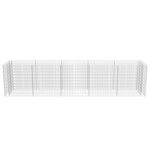 vidaXL Lit surélevé à gabion Acier galvanisé 450x90x100 cm