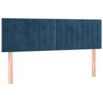 vidaXL Sommier à lattes de lit et matelas Bleu foncé 140x200cm Velours