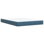 vidaXL Sommier à lattes de lit et matelas bleu 140x190 cm velours