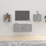 vidaXL Meubles TV muraux 2 Pièces Sonoma gris 40x34 5x40 cm