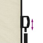 vidaXL Auvent latéral rétractable crème 220x500 cm
