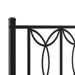 vidaXL Cadre de lit métal avec tête de lit/pied de lit noir 135x190 cm