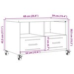 vidaXL Meuble TV blanc 68x39x43 5 cm acier laminé à froid