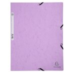 Lot De 3 Chemises À Élastiques 3 Rabats Carte Lustrée 400g/m2 - A4 - Candy - X 17 - Exacompta