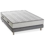 Ensemble matelas mousse PU 25 cm + Sommier 140 x 190 cm