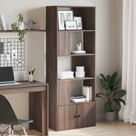 vidaXL Bibliothèque chêne marron 70x36x189 cm bois d'ingénierie