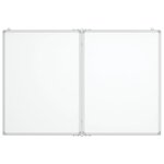 Tableau magnétique panneau écriture école maison bureau pliable 120 x 80 x 1 7 cm aluminium 02_0045519