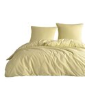 Parure de lit jaune unie 240 x 220 cm