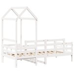 vidaXL Lit de jour avec toit sans matelas blanc 90x190 cm bois massif