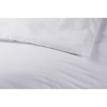 Housse de couette - 260 x 240 cm - Coton - Antibactérien - Blanc