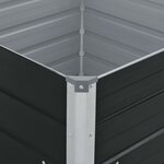 vidaXL Jardinière 100 x 100 x 45 cm Acier galvanisé Marron