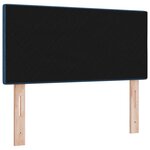 Tête de lit capitonnée bleue en tissu 90 cm