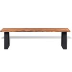 vidaXL Banc en bois d'acacia massif 145 cm