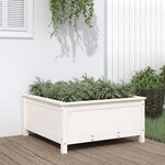 vidaXL Jardinière blanc 82 5x82 5x39 cm bois massif de pin