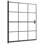vidaXL Cabine de douche ESG 116x140 cm Noir