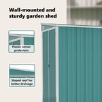 vidaXL Abri de jardin mural Vert 118x194x178 cm Acier galvanisé