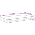 vidaXL Matelas à ressorts ensachés dureté moyenne 100x200 cm