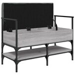 vidaXL Banc à chaussures sonoma gris 85 5x42x57 5 cm bois d'ingénierie