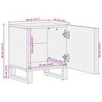 vidaXL Tables de chevet 2 Pièces 40x34x46 cm bois de manguier massif