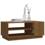 vidaXL Table basse chêne marron 102x55x43 cm bois d'ingénierie