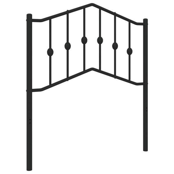 vidaXL Tête de lit métal noir 80 cm