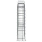 vidaXL Paniers à gabions arqués 7 Pièces 300x30x120/140 cm fer galvanisé
