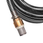 vidaXL Tuyau d'aspiration avec raccords en laiton 10 m 25 mm Noir