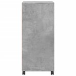 vidaXL Armoire à roulettes gris béton 55x40x91 cm bois d'ingénierie