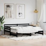 vidaXL Lit de jour et lit gigogne sans matelas 80x200 cm bois massif