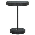vidaXL Ensemble de bar de jardin 5 Pièces avec coussins noir poly rotin